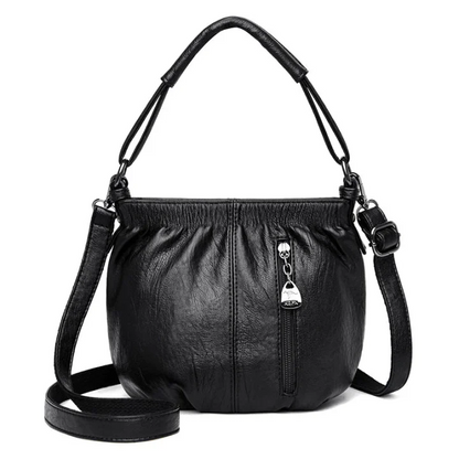 🎀2026 New Arrival🔥Casual Pleated Bucket Soft Leather Handbag Shoulder Bag