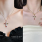 💜 LAST DAY PROMOTION - 50%OFF 💜Colorful Rhinestone Cross Pendant Necklaces