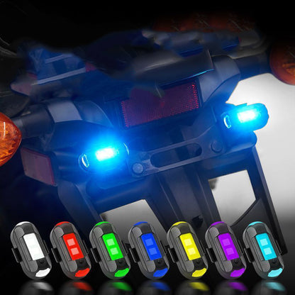 🔦 Wireless Rechargeable Vibration-Sensing Strobe Light — 7-Colour LED Safety Beacon for Cars, Bikes, Motorbikes & Outdoor Use 🚴‍♂️🚗✨