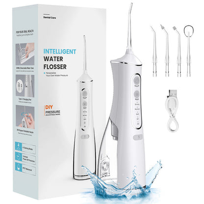 📢50% OFF NOW!!🔥Portable Cordless Electric Water Dental Flosser with 4 Jet Tips