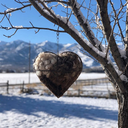 🕊️ Handmade bird's nest heart made from alpaca fibers