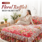 3-Piece Floral Ruffled Bed Skirt Set