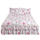 3-Piece Floral Ruffled Bed Skirt Set