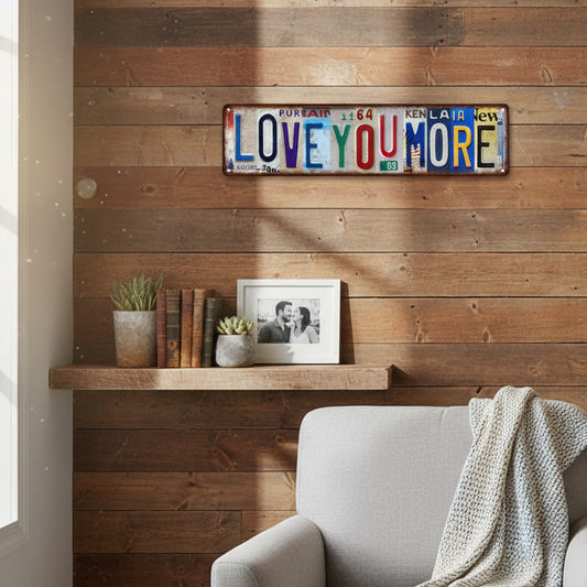 Love You More Vintage Wall Sign 💕 Perfect for Your Cozy Nook